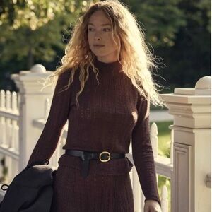 Doen minou turtleneck sweater in antique walnut